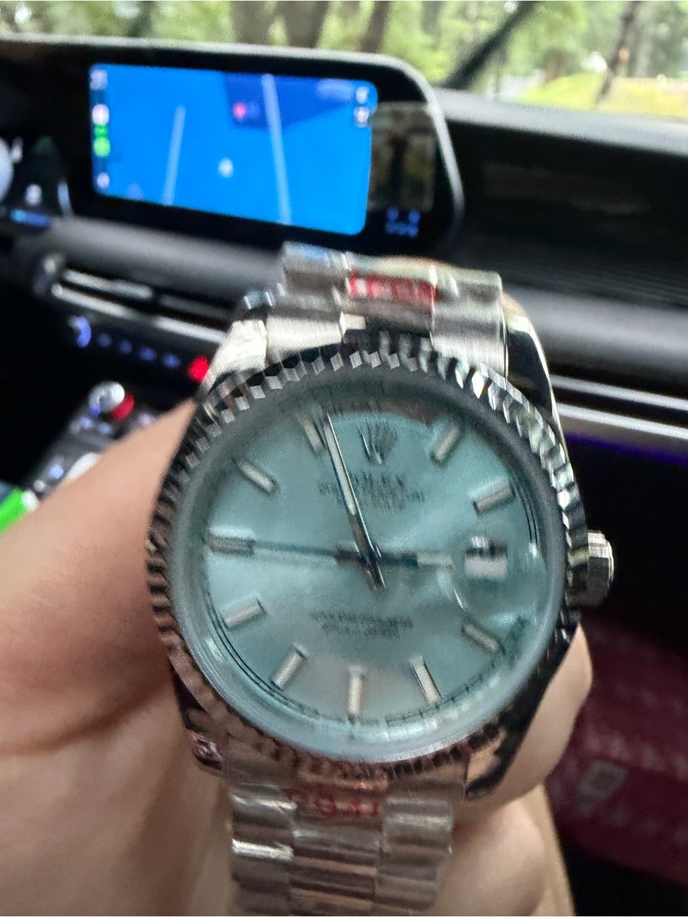 Ice Blue Dial Stainless Steel Bracelet Watch